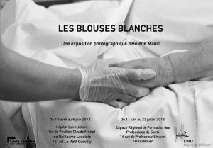 Blouses blanches en noir et blanc au CHU de Rouen