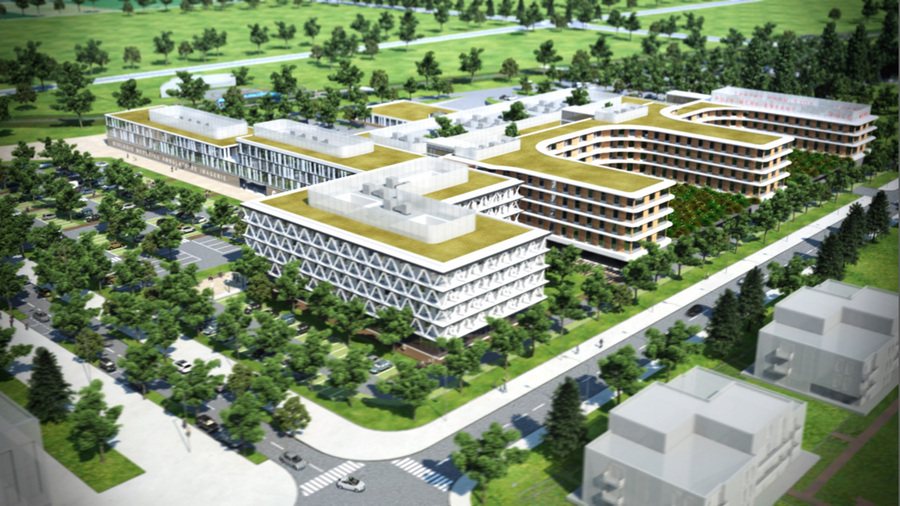 Le projet de future clinique Courlancy à Bezannes, près de Reims (Marne).