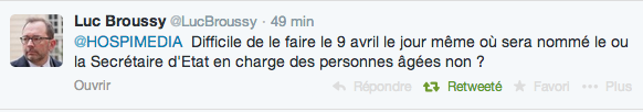 Tweet de Luc Broussy