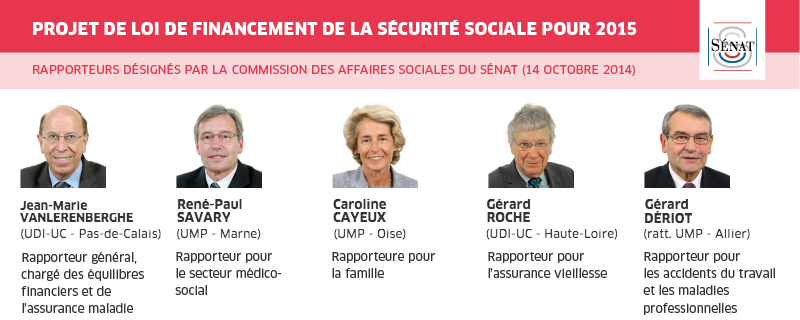 Les rapporteurs du PLFSS pour 2015 de la commission des affaires sociales du Sénat