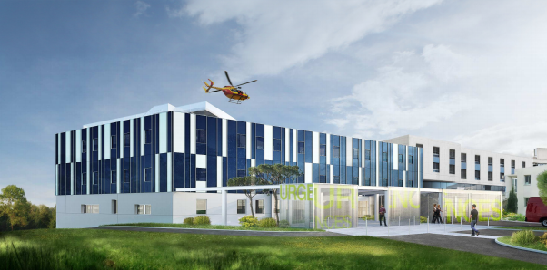 Le projet du futur bâtiment dédié aux urgences, à la réanimation et aux soins intensifs au CH de Béziers 