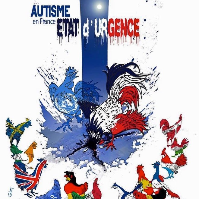 L'affiche de campagne d'Autisme France appelle à l'état d'urgence.