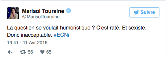 Le tweet de la ministre des Affaires sociales et de la Santé