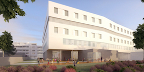 Le projet d'IPC4, bâtiment dédié à l'hématologie de l'Institut Paoli-Calmette à Marseille (Bouches-du-Rhône). 
