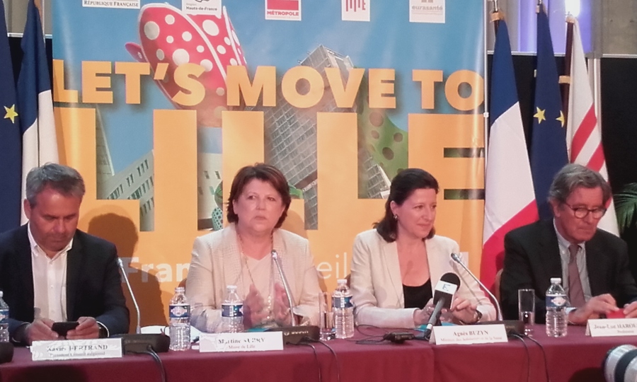 Agnès Buzyn est venue à Lille soutenir la candidature de la ville pour l'accueil de l'Agence européenne du médicament.