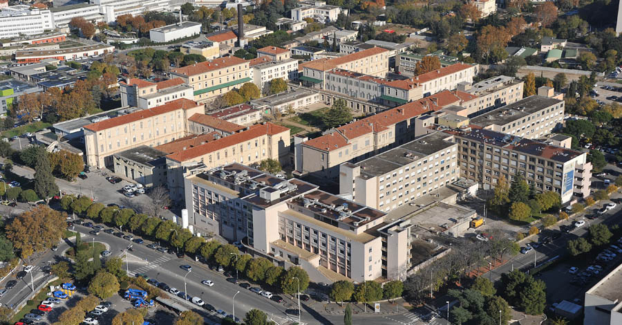 L'hôpital Sainte-Marguerite dans le 9e arrondissement de Marseille (Bouches-du-Rhône)