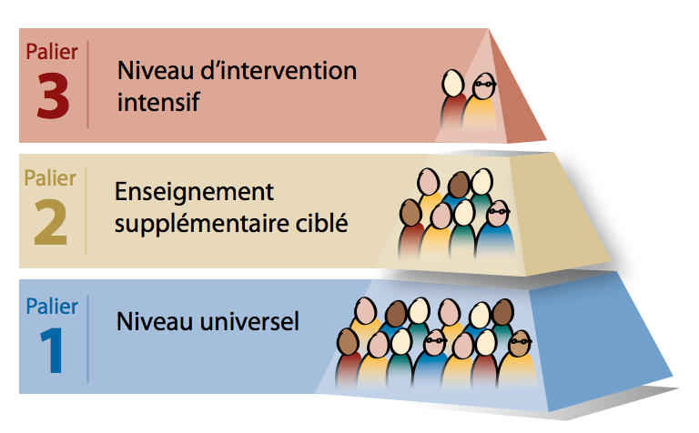 Le niveau 2 correspond à l'intervention des équipes stratégiques et le niveau 3 à celle des équipes spécialisées.