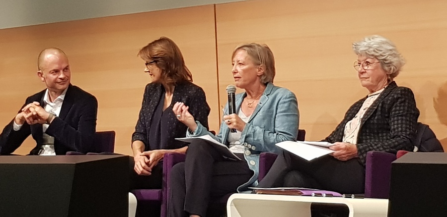 De gauche à droite, Jérémie Boroy, Céline Poulet, Sophie Cluzel et Dominique Gillot.