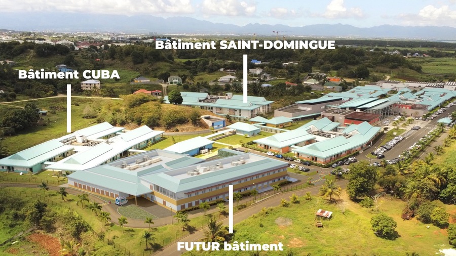 À son ouverture fin 2020, la maternité provisoire s'étendra sur trois bâtiments, tous situés à l'est de l'actuel CH gérontologique Jacques-Salin.