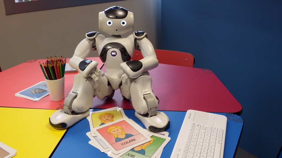 Haut de 58 centimètres, Nao est un robot humanoïde dont la première version a été mise au point en 2006.