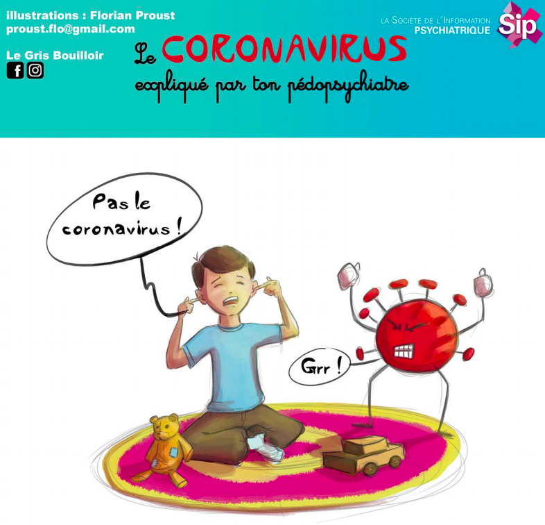 En 17 pages illustrées, la Sip explique aux enfants le Coronavirus et les contraintes qu'il fait peser sur la vie de chacun.