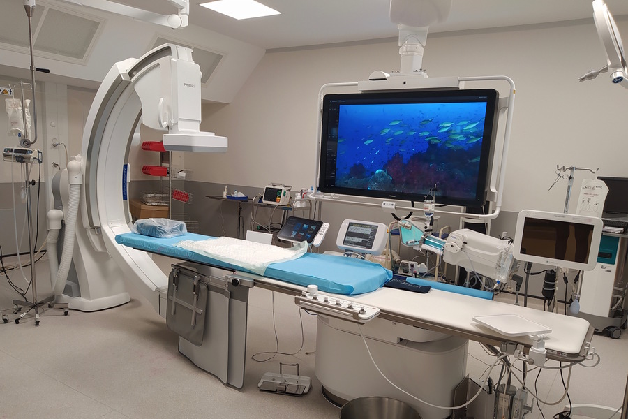 La nouvelle unité de cardiologie interventionnelle abrite deux salles d'angiographies numérisées. (Groupe de santé Clinifutur)