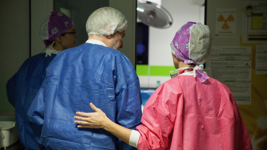 Pendant la crise sanitaire, le Centre Léon-Bérard à Lyon a favorisé la prise en charge à domicile des patients atteints de cancer pour désengorger les services de l’établissement. (Jessica Bordeau/BSIP)