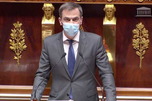 Olivier Véran ouvre l'examen du projet de loi de financement de la sécurité sociale pour 2021 devant les députés. (capture d'écran Assemblée nationale)