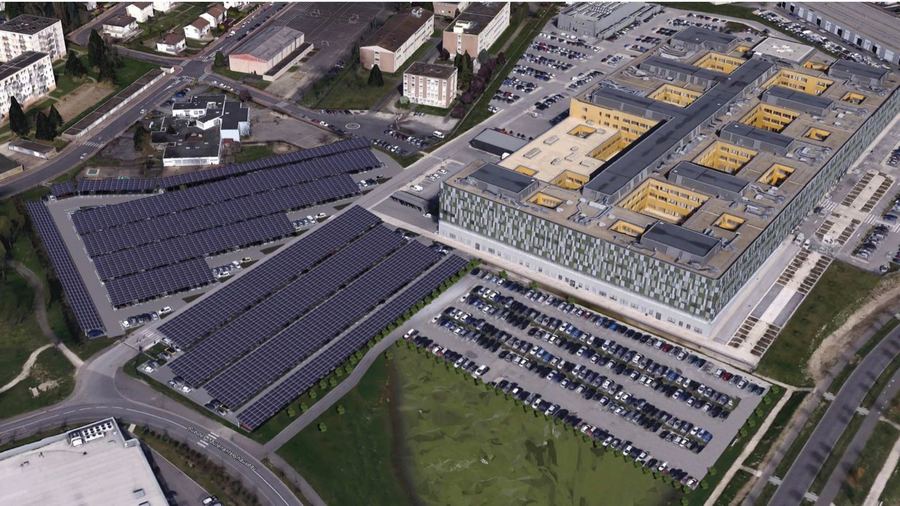 Le coût du chantier à l'hôpital de Chalon-sur-Saône s'élève à 2,3 M€, pris en charge par l'entreprise Total Quadran dans le cadre d'un appel d'offres de la Commission de régulation de l'énergie. (Total Quadran)
