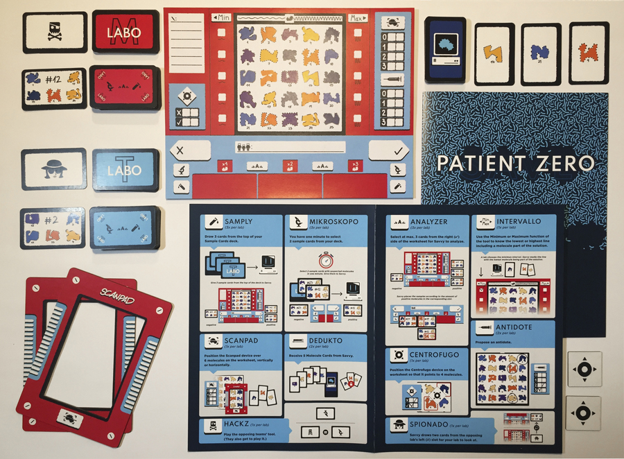 Le plateau du jeu Save patient zero, qui sera lancé le 20 avril en ligne sur une plateforme participative, est édité par Helvetiq.