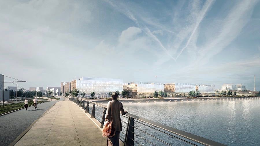 Choisi en 2015, le groupement d'architecte mené par Art & Build a imaginé le nouveau campus hospitalo-universitaire de l’île-de-Nantes. (Art & Build-Pargade Architectes-Artelia-Signes Paysages)