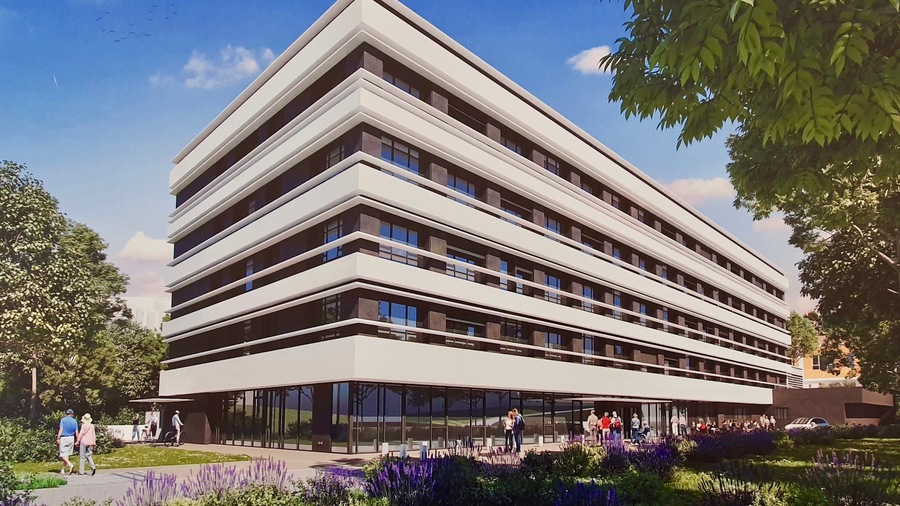 Un nouveau bâtiment de l'hôpital Saint-Joseph à Marseille va être érigé sur le site de La Salette-Montval pour regrouper d'ici le printemps 2023 l'offre gériatrique de l'établissement. (Rougerie-Tangram/Audeam)