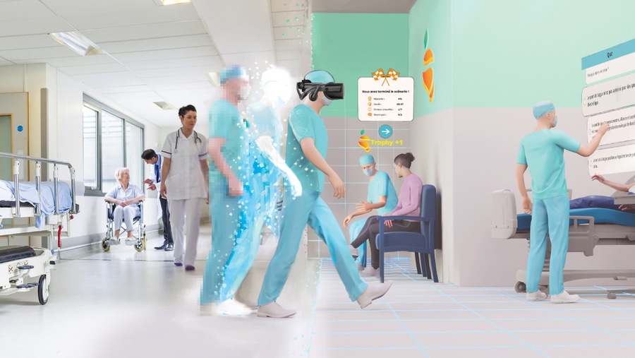L'hôpital virtuel en cours de conception par Simango entend proposer "une expérience d'apprentissage encore plus aboutie grâce à un jumeau numérique, collaboratif et évolutif". (Simango)