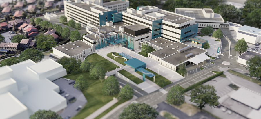 Le projet de fusion et restructuration des établissements du groupe Elsan de Nancy prévoit un agrandissement de plus de 10 000 m2. (TLR Architecture)