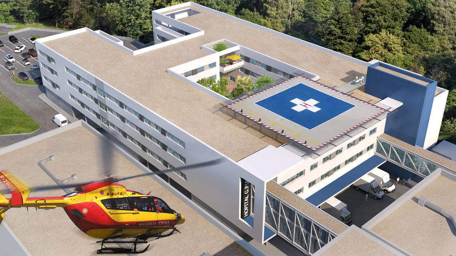 La mise en service du nouveau bâtiment est prévue en avril 2024. (Hôpitaux du Léman)