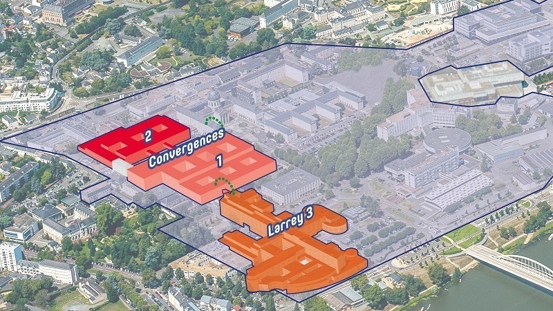 Le programme Convergences se déploiera en trois phases successives : 2029, 2033 et 2037. (Modélisation CHU d'Angers)