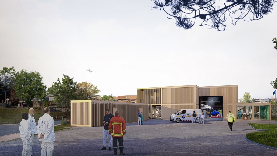 Le centre de simulation de situations exceptionnelles pour les professionnels de santé ouvrira en 2024 sur le site de l'hôpital Purpan. (CHU de Toulouse)