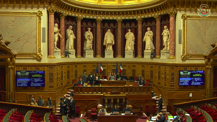 Lors de la deuxième journée d'examen en séance publique, les sénateurs ont validé de nouvelles mesures relatives à la réforme des services à domicile. (Capture d'écran/Sénat)