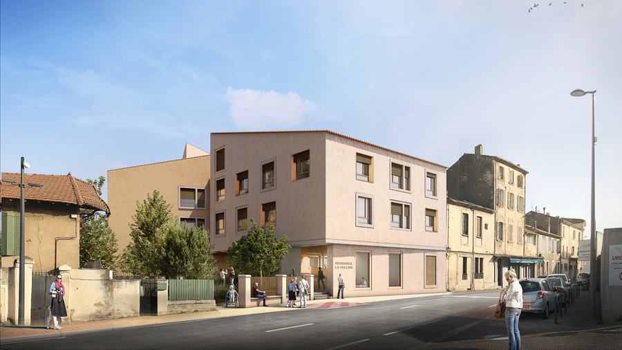 La façade du nouvel Ehpad s'inscrira dans la continuité du paysage urbain. (CH Cavaillon)