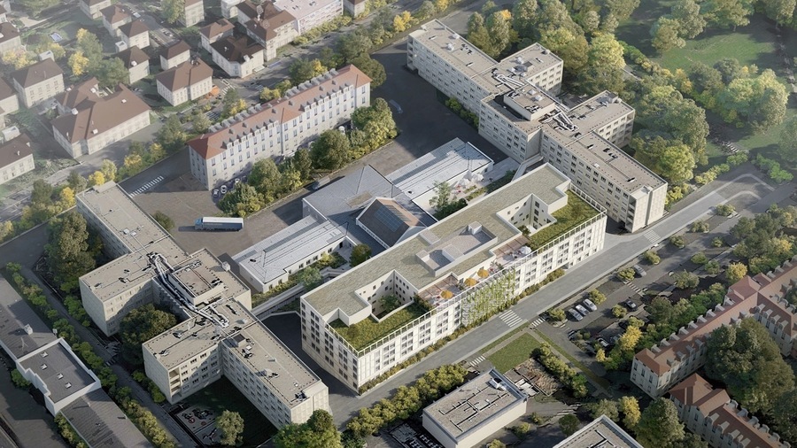 Le nouveau bâtiment d'hospitalisation d'Émile-Roux couvre 12 260 m2. Il héberge 212 lits de soins de longue durée ou prolongés et 28 lits en unité d'hébergement renforcé. (Agence Catherine-Dormoy/AP-HP)