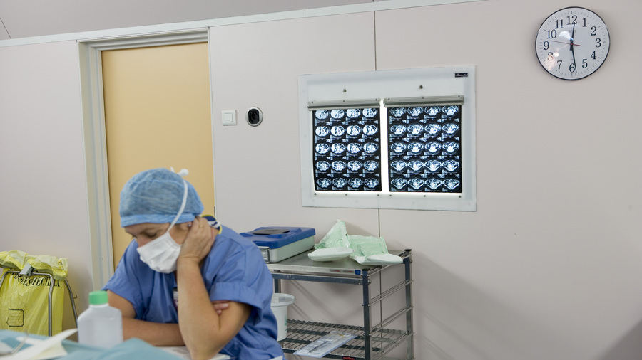 Avec la démarche de maison des soignants, les professionnels de santé ont un lieu pour se confier. (Bruno/Image Point FR/BSIP)