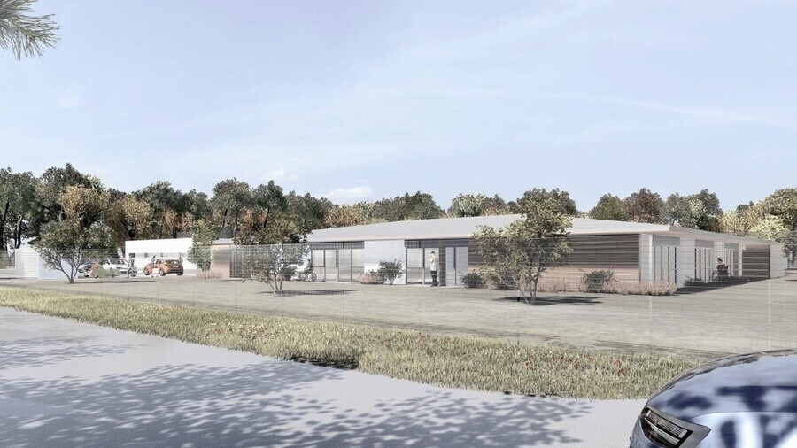 Des circulations adaptées aux fauteuils sont prévues tant à l'intérieur du bâtiment qu'à l'extérieur dans l'espace paysager. (Philippe Turcey)